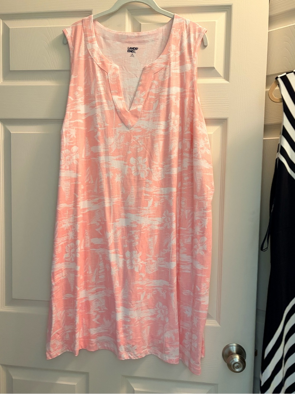 Lands' End Soft Pink Marbled Tunic
